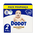 Fraldas Sensitive Dodot T2 4-8kg - 174un