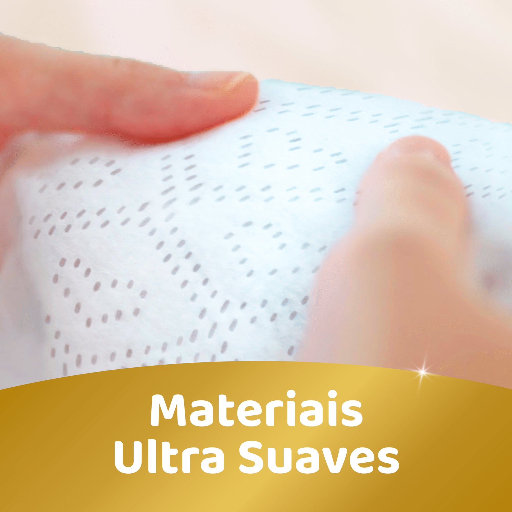 Fraldas para bebé indicadas para pele sensível com contacto suave e respirável