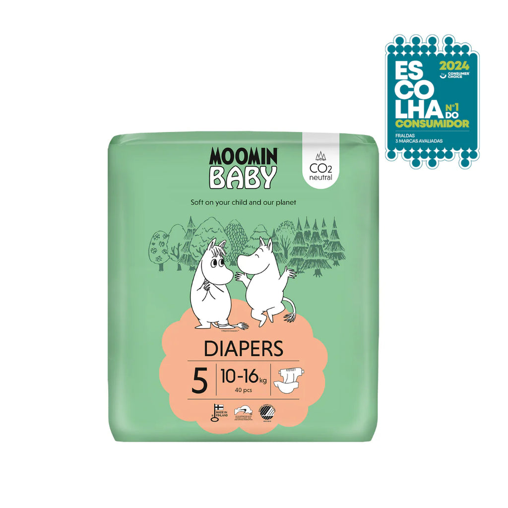 MOOMIN BABY Size 5 Baby Diapers - 40 units | 10-16Kg